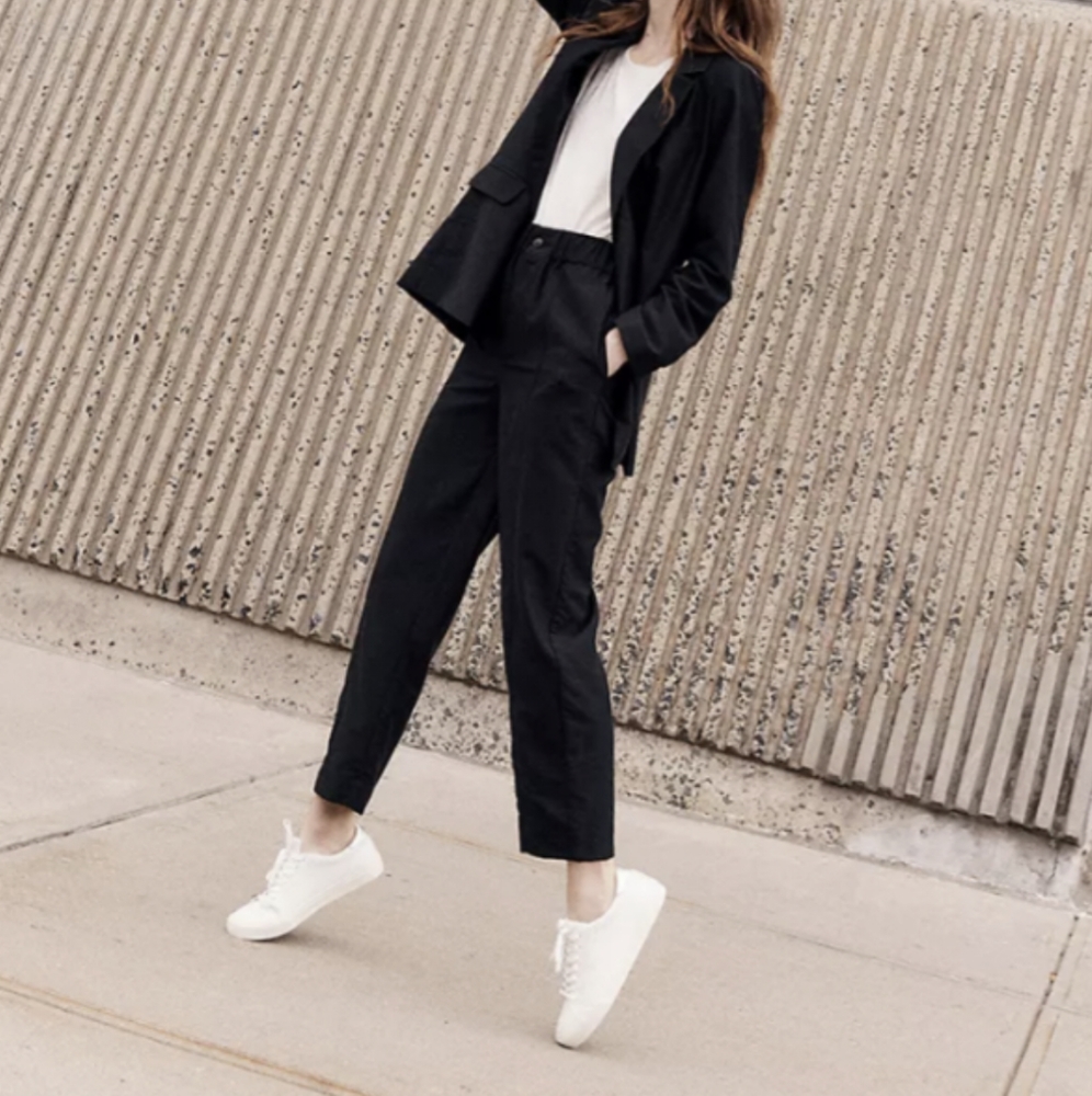 Madewell Tapered Huston Crop Pull-on Pants size L